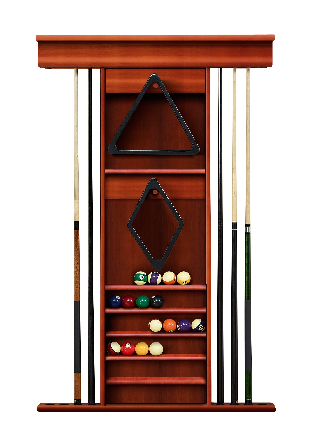 Playcraft Premium Hardwood Billiard Wall Racks