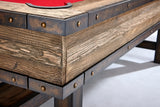 Brunswick Billiards Edinburgh 8' Slate Pool Table in Weathered Oak w/ Black Metal Base