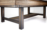 Brunswick Billiards Edinburgh 8' Slate Pool Table in Weathered Oak w/ Black Metal Base