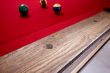 Brunswick Billiards Edinburgh 8' Slate Pool Table in Weathered Oak w/ Black Metal Base