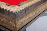 Brunswick Billiards Edinburgh 8' Slate Pool Table in Weathered Oak w/ Black Metal Base
