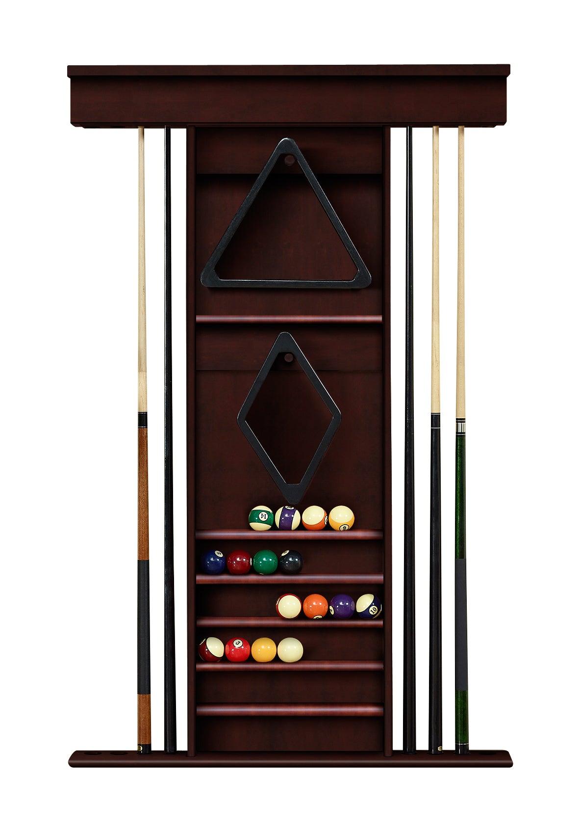 Playcraft Premium Hardwood Billiard Wall Racks