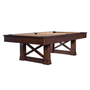 American Heritage Billiards Farmhouse 8' Slate Pool Table in Cappuccino