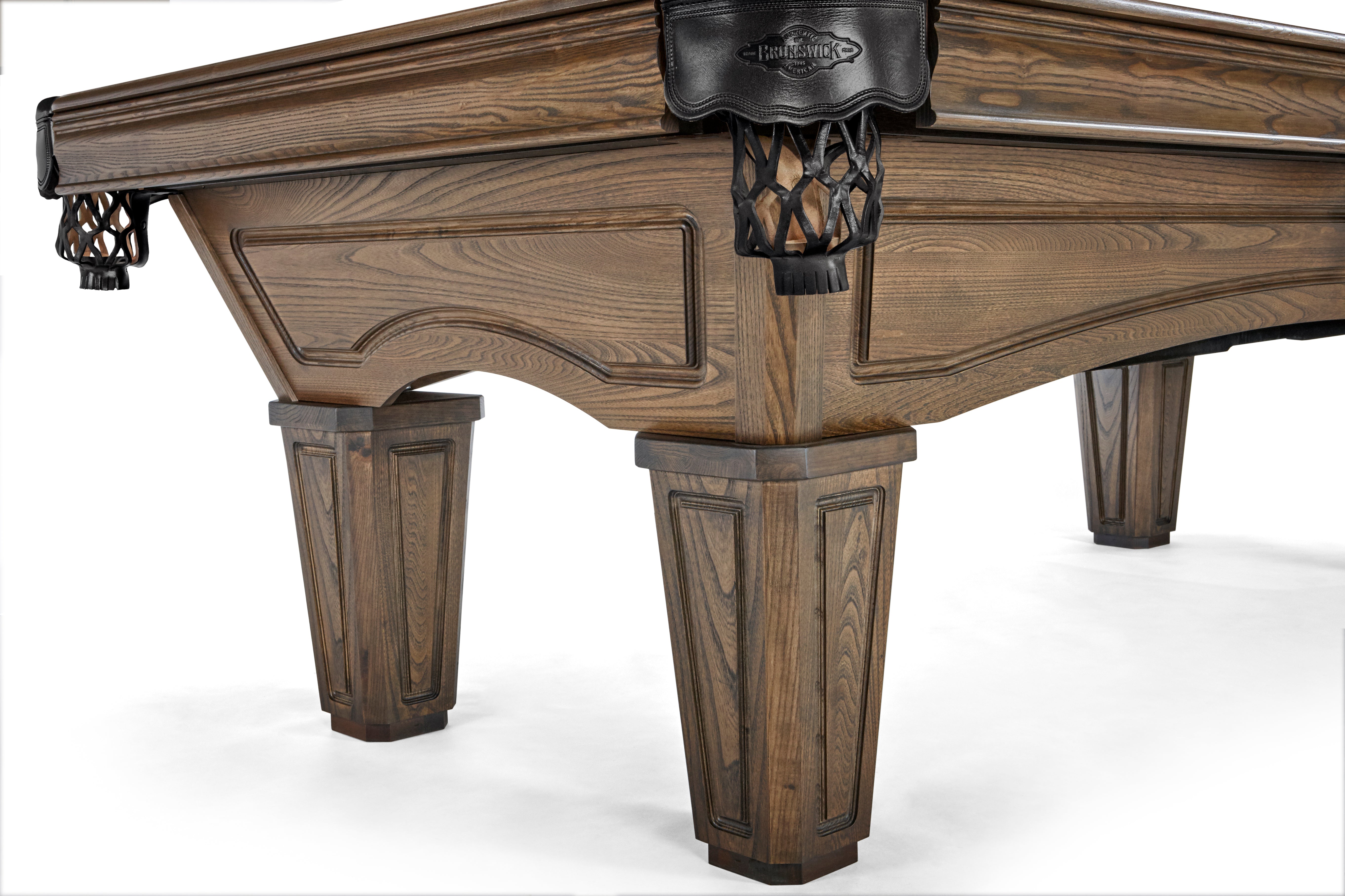 Brunswick Billiards Glenwood 7' Slate Pool Table in Coffee w/ Tapered Legs
