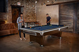 Brunswick Billiards Gold Crown VI 9' Slate Pool Table in Skyline Walnut/Espresso w/ Pockets