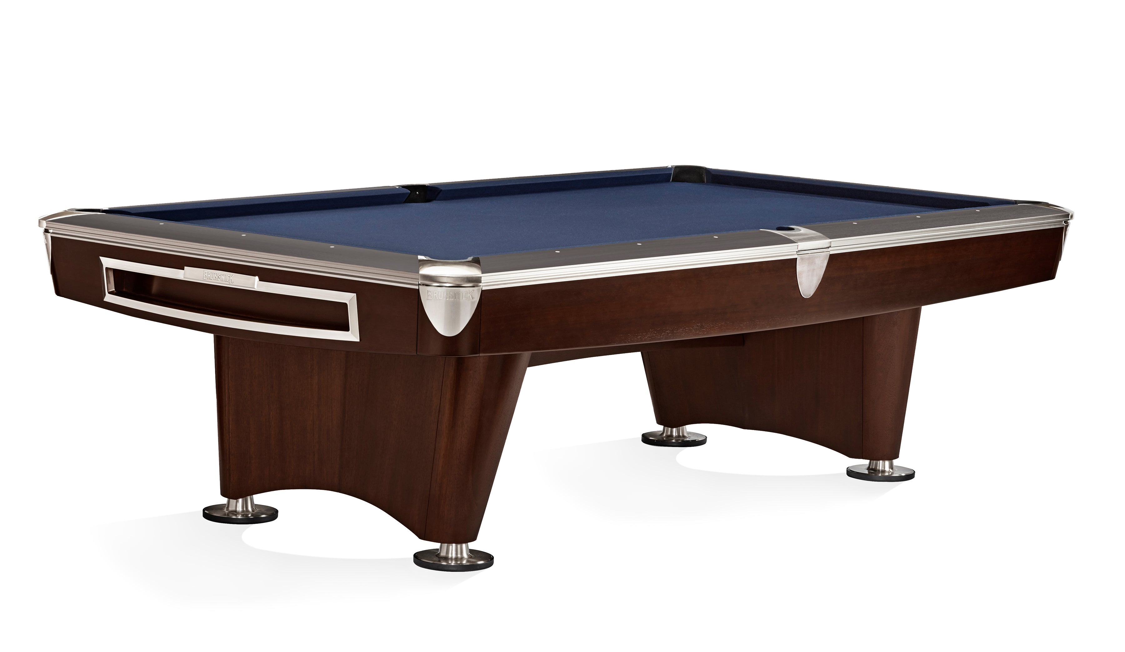 Brunswick Billiards Gold Crown VI 9' Slate Pool Table in Skyline Walnut/Espresso w/ Pockets