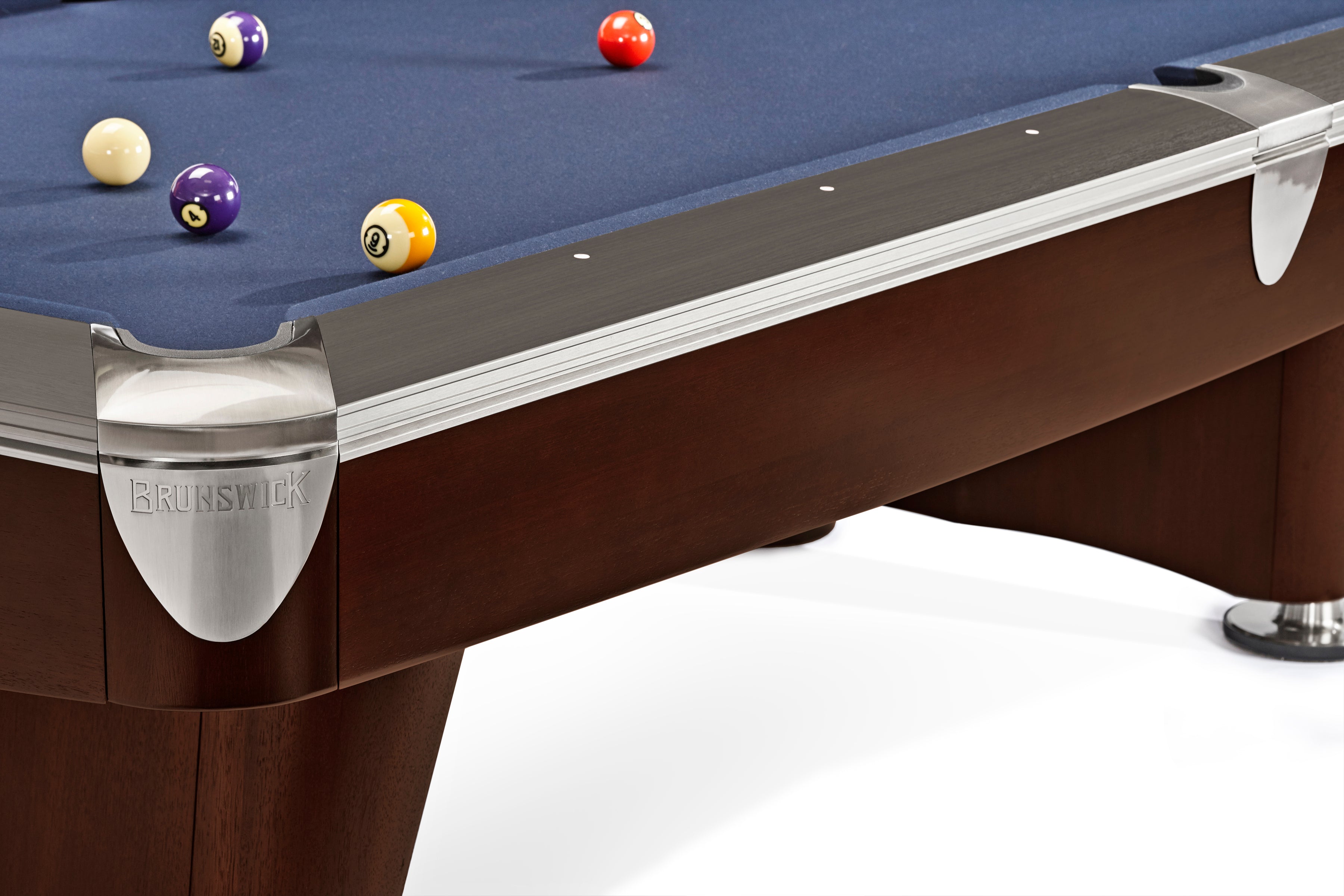 Brunswick Billiards Gold Crown VI 9' Slate Pool Table in Skyline Walnut/Espresso w/ Pockets