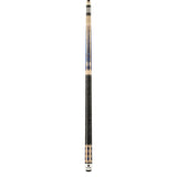 Lucasi Custom Natural Birdseye/Blue Luster Cue With Black & White Linen Wrap