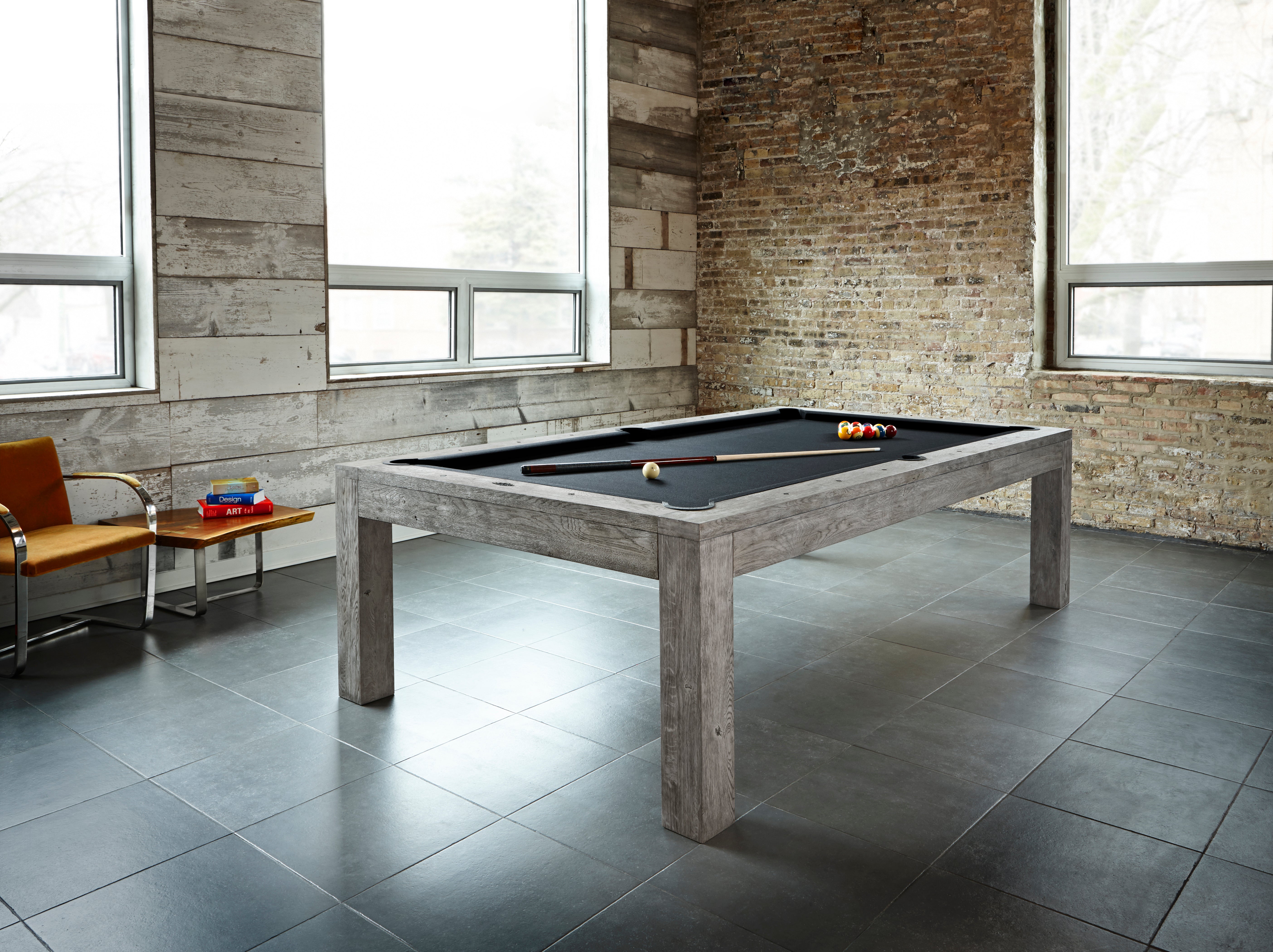 Brunswick Billiards Sanibel 7' Slate Pool Table in Rustic Grey