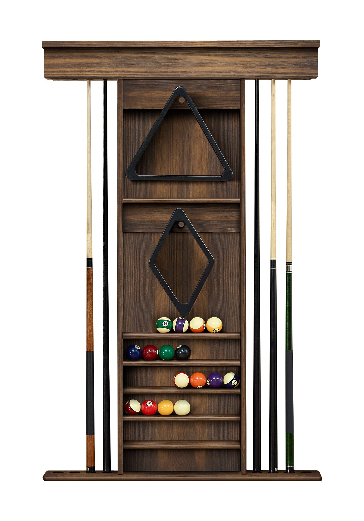 Playcraft Premium Hardwood Billiard Wall Racks