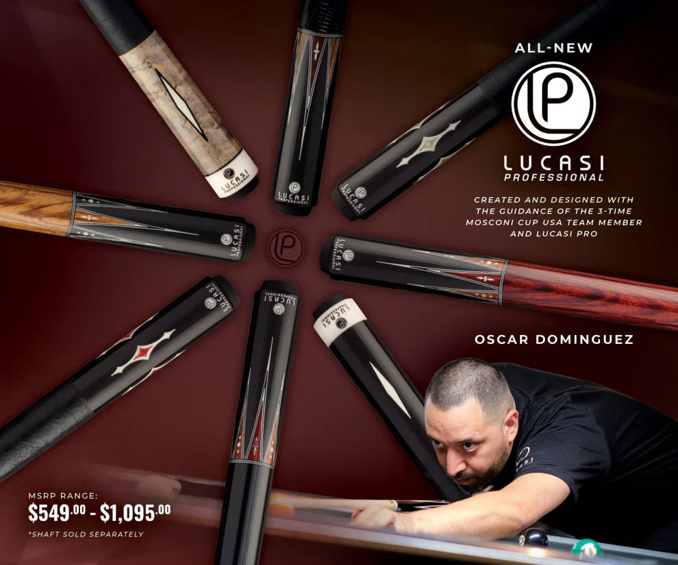 Lucasi Pro Series - Grey Wash Birdseye Maple Cue Butt