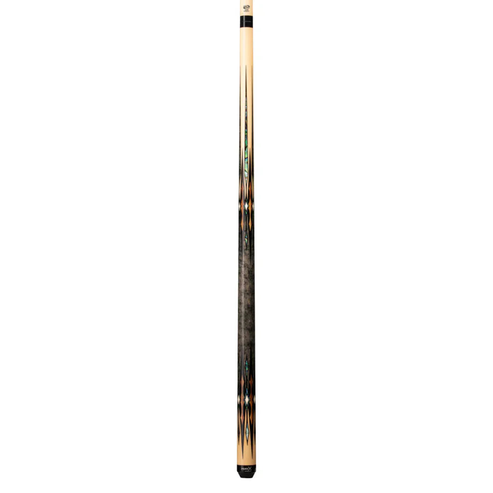 Pure X Natural Birdseye & Grey Stained Zebrawood with Bacote Wrapless Cue