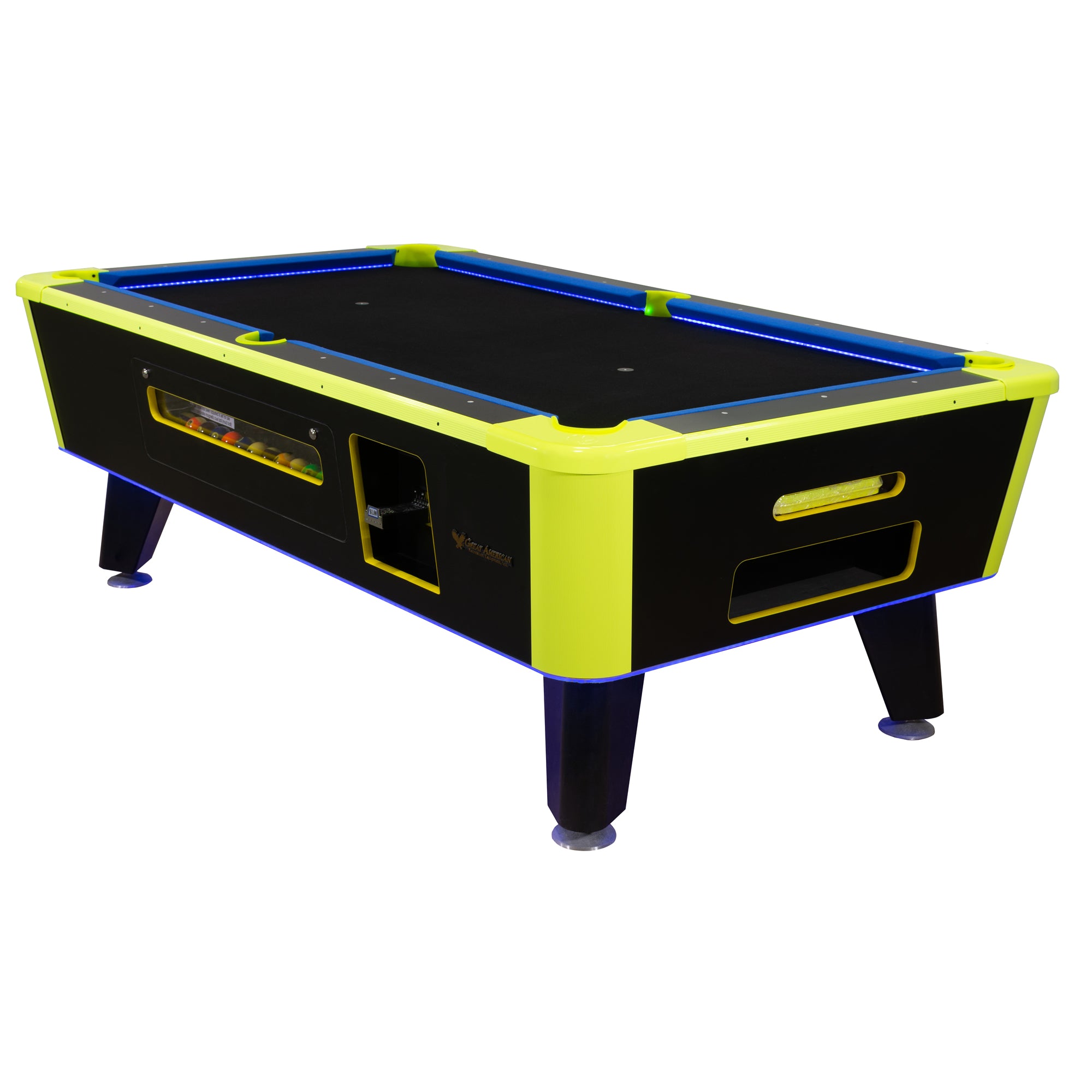 Great American Neon Lites Coin Operated Pool Table