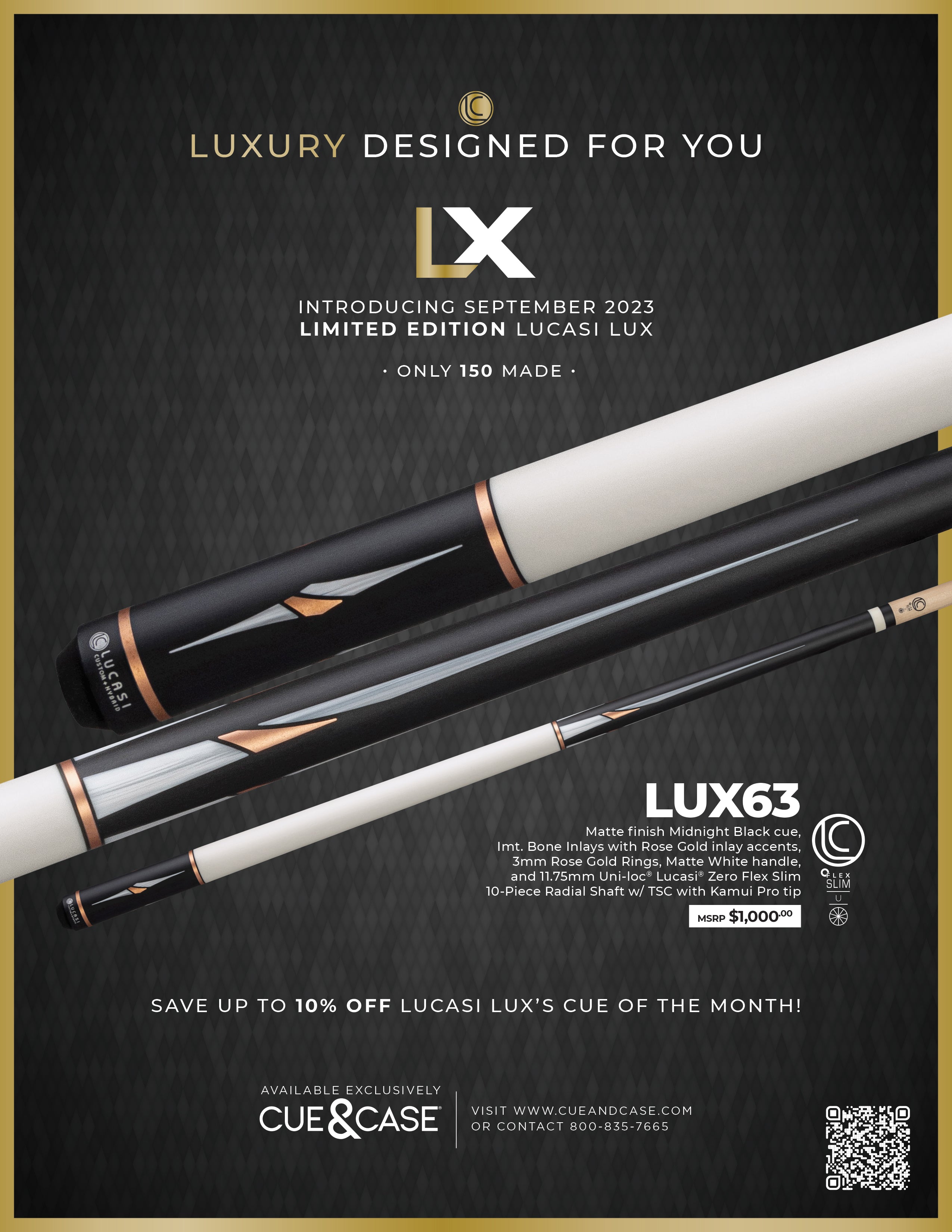Lucasi Lux® LUX63 Pool Cue