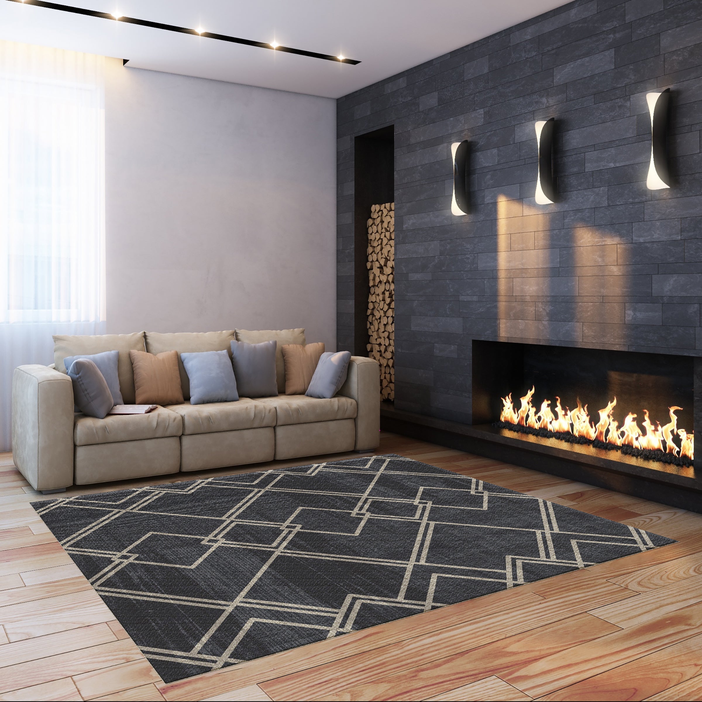 Diamond Geometric Rug