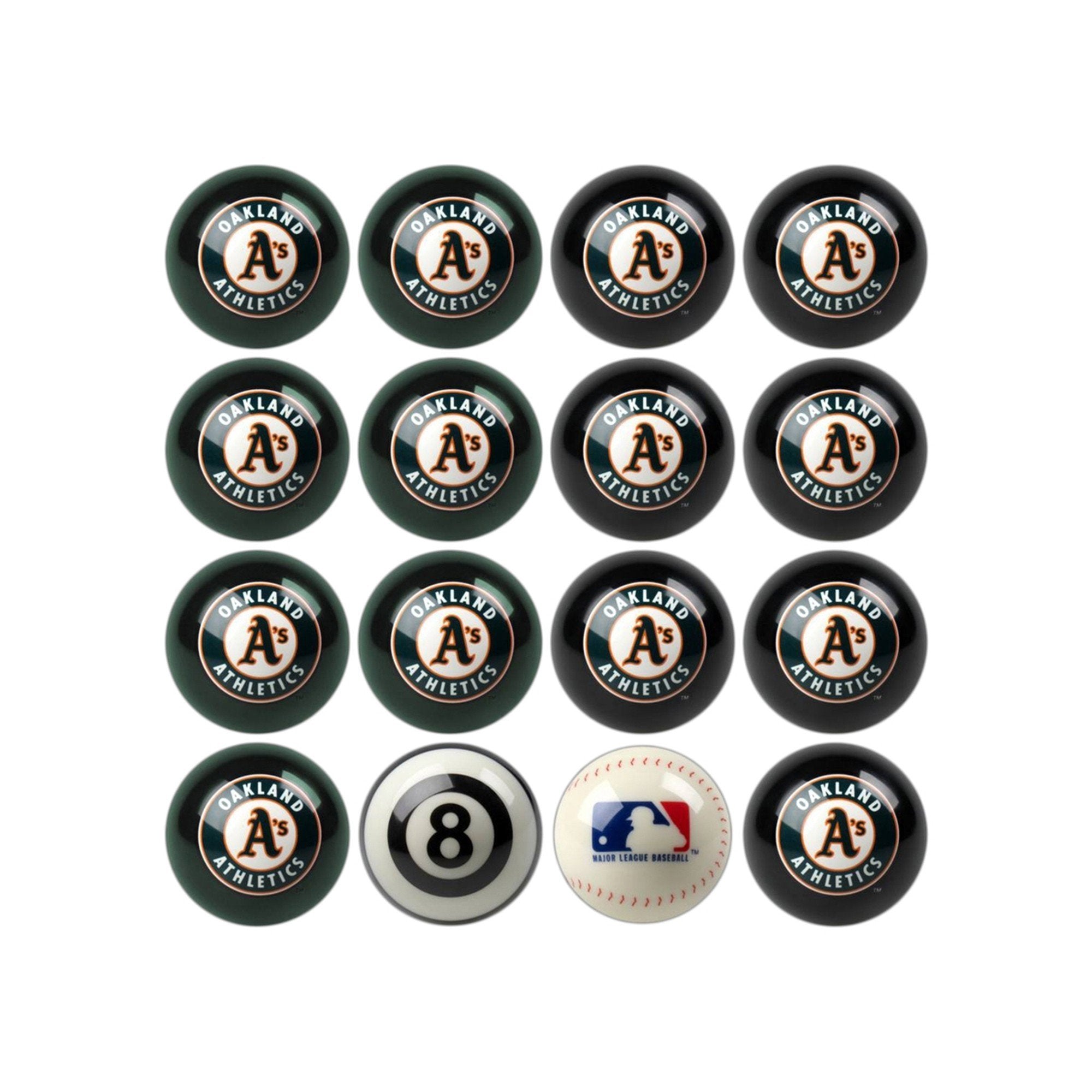 Imperial Oakland Athletics Home vs. Away Billiard Ball Set