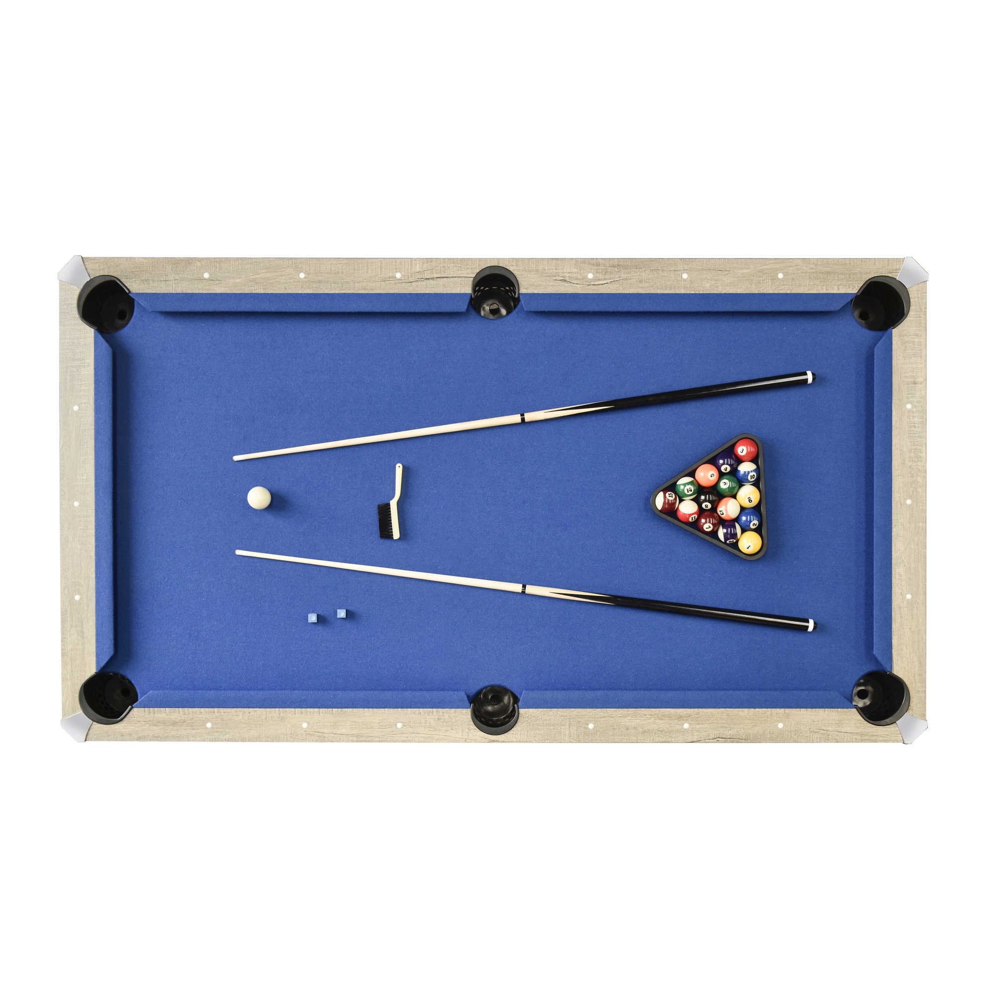 Hathaway Newport 7-ft Pool Table Combo Set w/ Benches in Rustic Grey