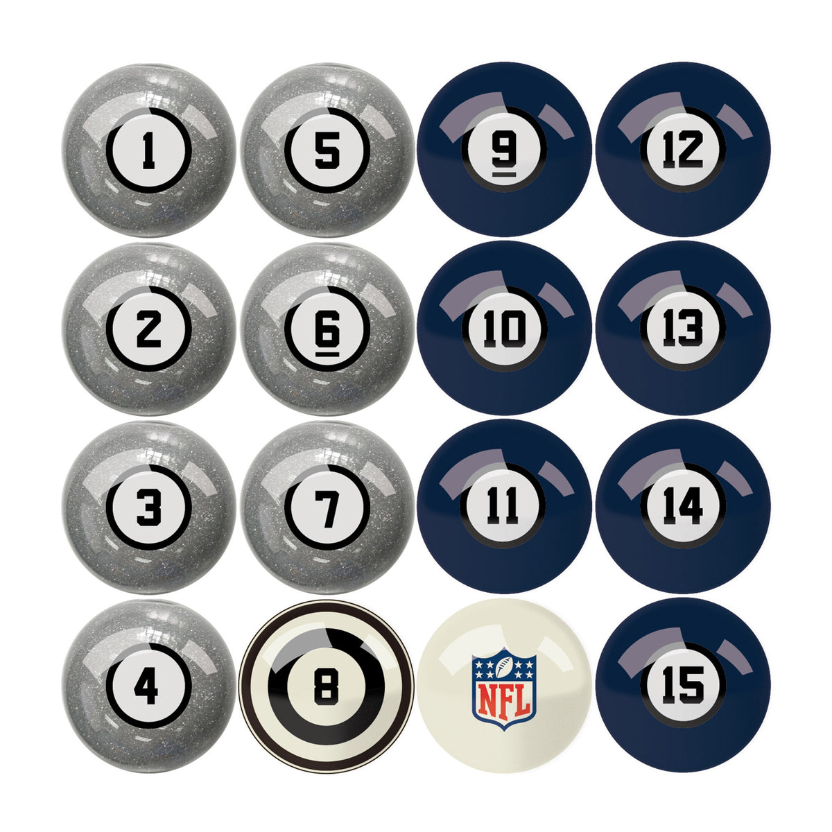 Dallas Cowboys Imperial Billiard Ball Set with Numbers