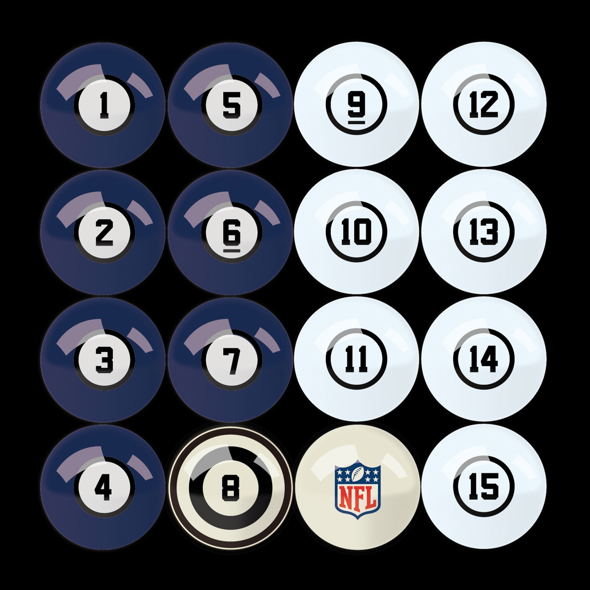Imperial New York Giants Billiard Balls With Numbers