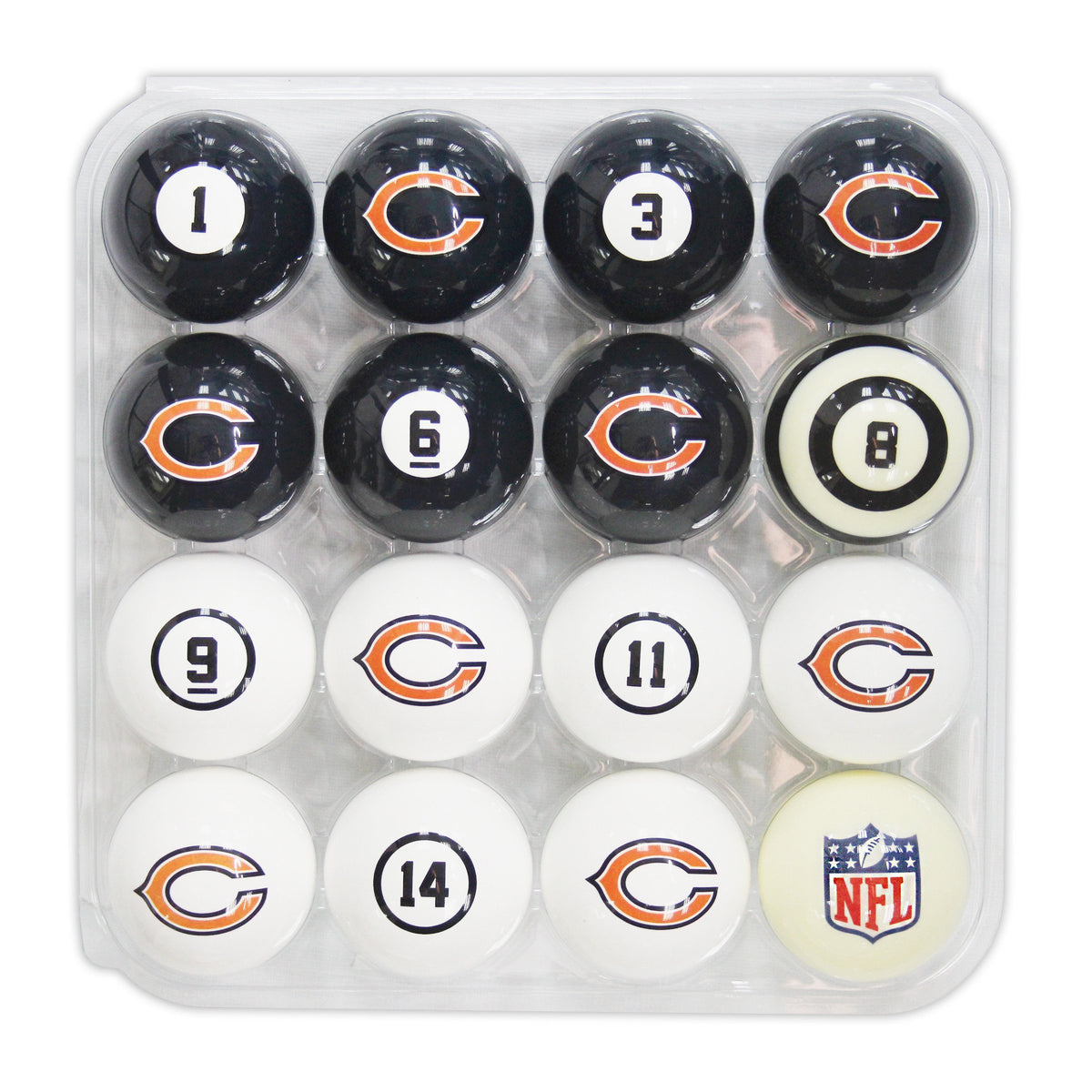 Imperial Chicago Bears Billiard Balls With Numbers – Pro Pool Store