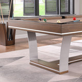 Playcraft Barcelona 8' Slate Pool Table in Walnut Gray on Silver