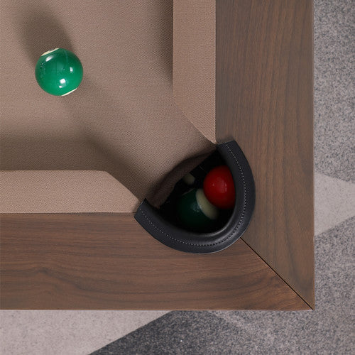 Playcraft Barcelona 8' Slate Pool Table in Walnut Gray on Silver
