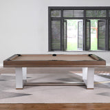 Playcraft Barcelona 8' Slate Pool Table in Walnut Gray on Silver