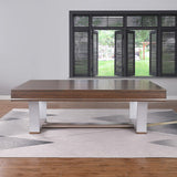 Playcraft Barcelona 8' Slate Pool Table in Walnut Gray on Silver