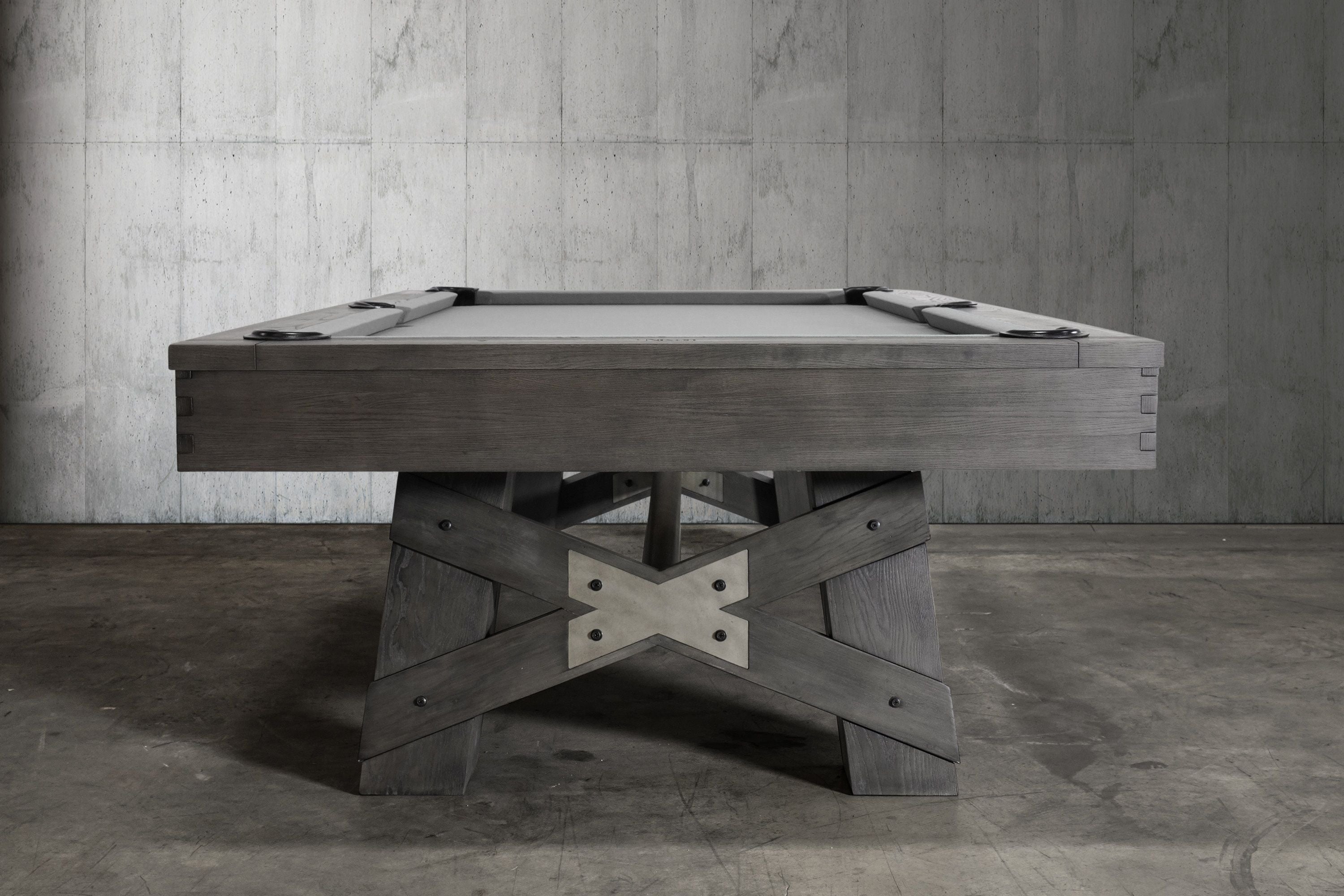 Nixon Georgia 7' Slate Pool Table in Grayson Grey Finish w/ Dining Top Option