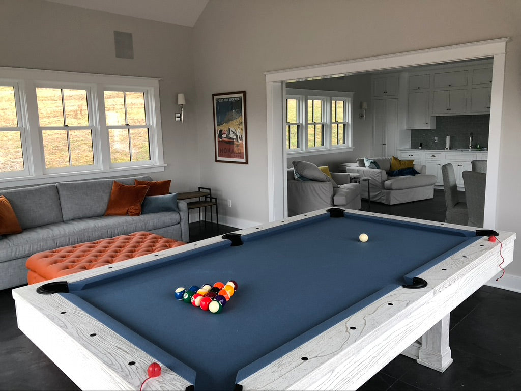 Iron Smyth The Farmhouse 8' Slate Pool Table in Whitewash Finish