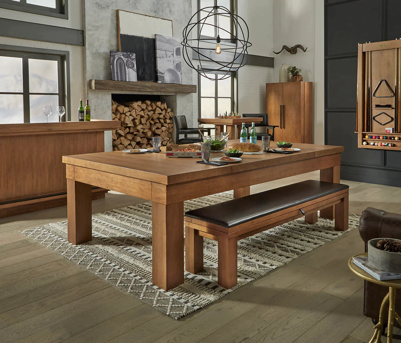 American Heritage Billiards Alta 8' Dining Top in Brushed Walnut