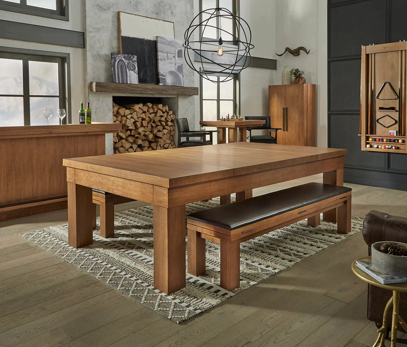 American Heritage Billiards Alta 8' Dining Top in Brushed Walnut