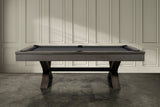 Nixon CrissyCross 7' Slate Pool Table in Charcoal Finish w/ Dining Top Option