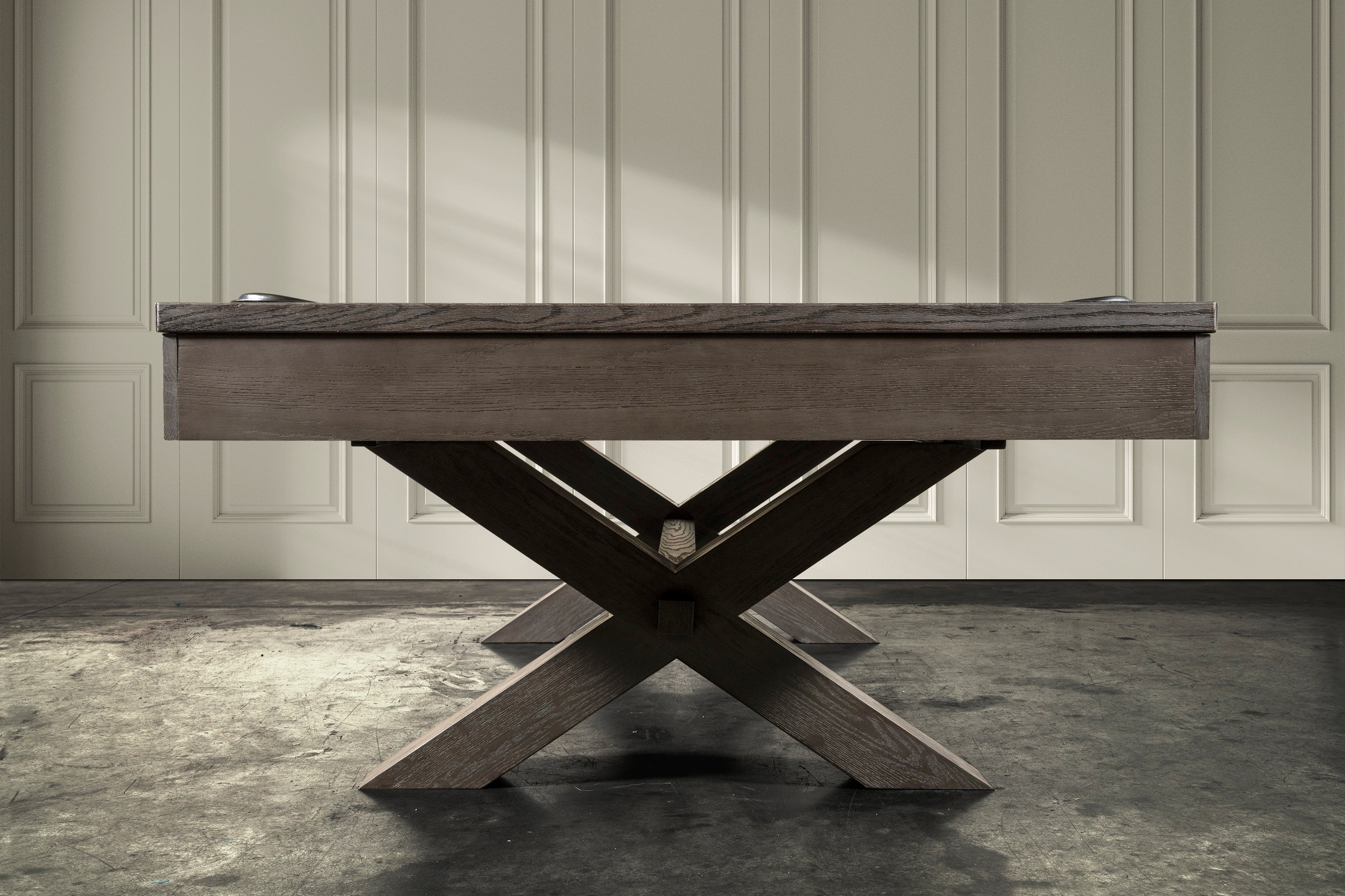 Nixon CrissyCross 7' Slate Pool Table in Charcoal Finish w/ Dining Top Option
