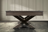 Nixon CrissyCross 7' Slate Pool Table in Charcoal Finish w/ Dining Top Option