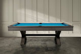 Nixon CrissyCross 8' Slate Pool Table in Charcoal Finish w/ Dining Top Option
