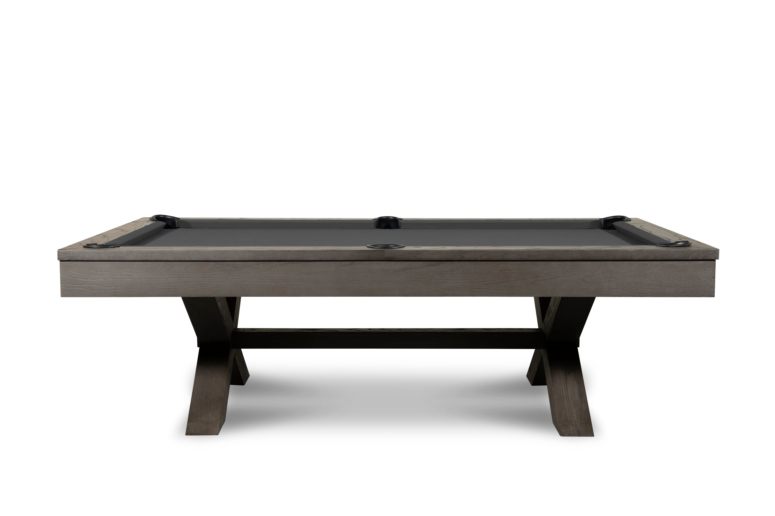 Nixon CrissyCross 8' Slate Pool Table in Charcoal Finish w/ Dining Top Option