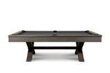 Nixon CrissyCross 8' Slate Pool Table in Charcoal Finish w/ Dining Top Option