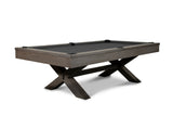 Nixon CrissyCross 8' Slate Pool Table in Charcoal Finish w/ Dining Top Option