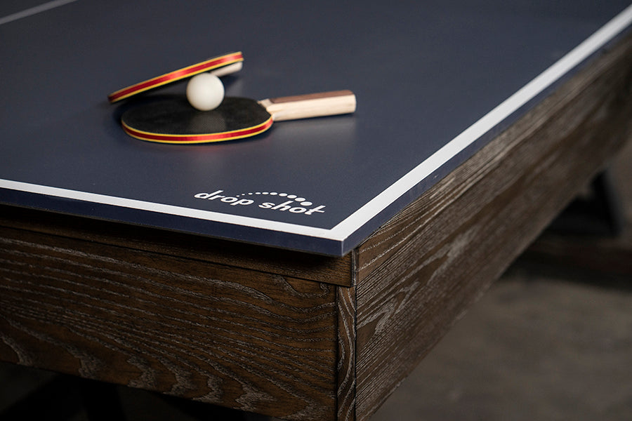 Nixon CrissyCross 7' Slate Pool Table in Brownwash Finish w/ Dining Top Option