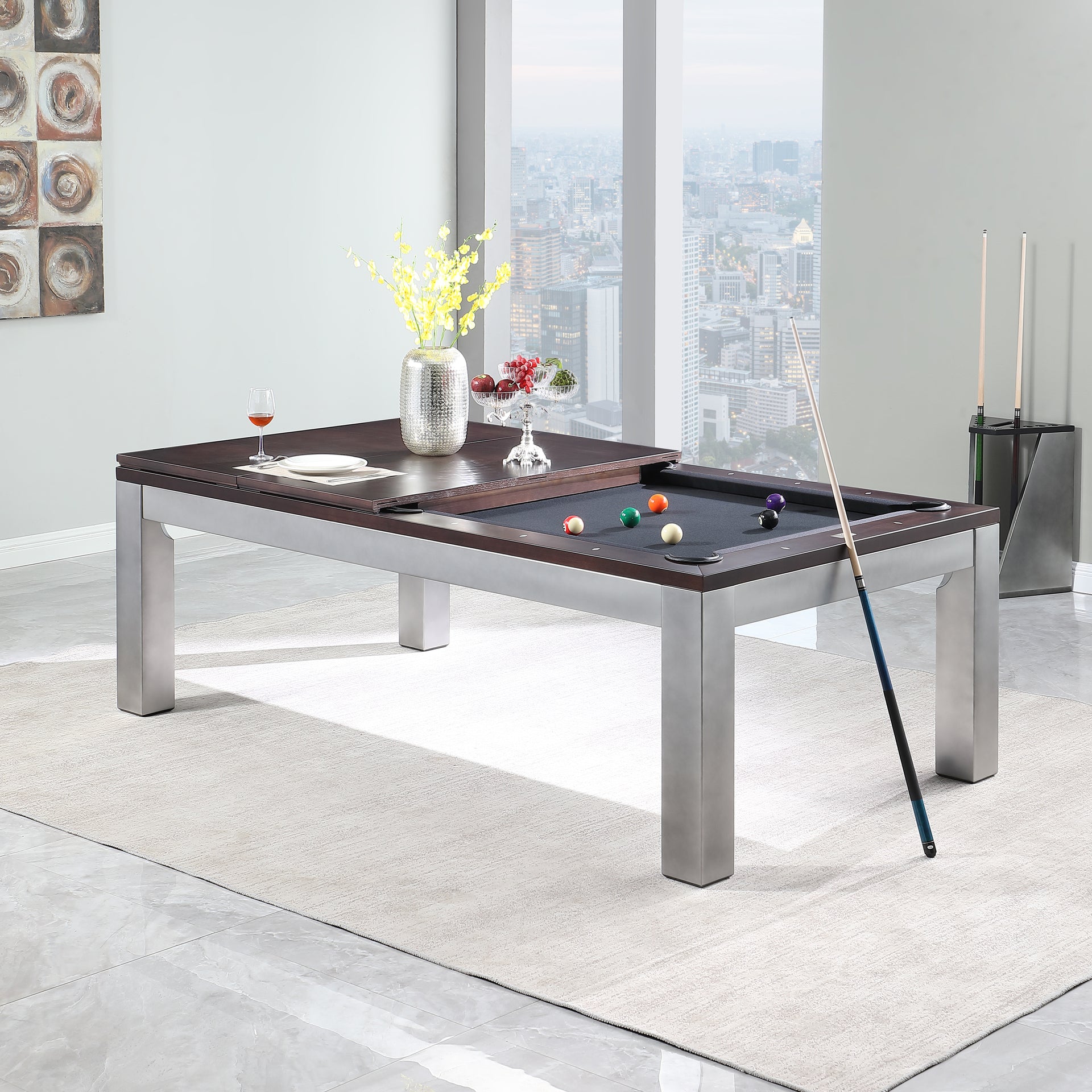 Playcraft Genoa 7' Slate Pool Table with Dining Top