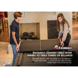 Atomic Hampton 7' 3-in-1 Dining Table with Billiards and Table Tennis