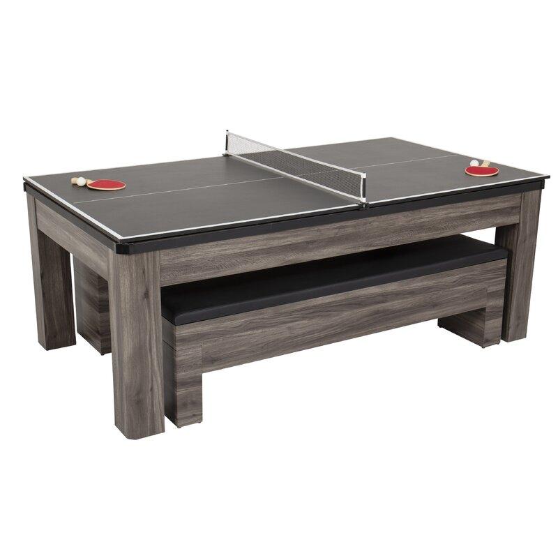 Atomic Hampton 7' 3-in-1 Dining Table with Billiards and Table Tennis