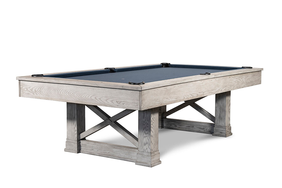 Nixon Nora 7' Slate Pool Table in Whitewash Finish w/ Dining Top Option