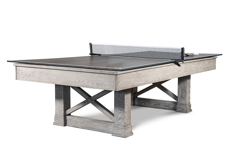 Nixon Nora 7' Slate Pool Table in Whitewash Finish w/ Dining Top Option
