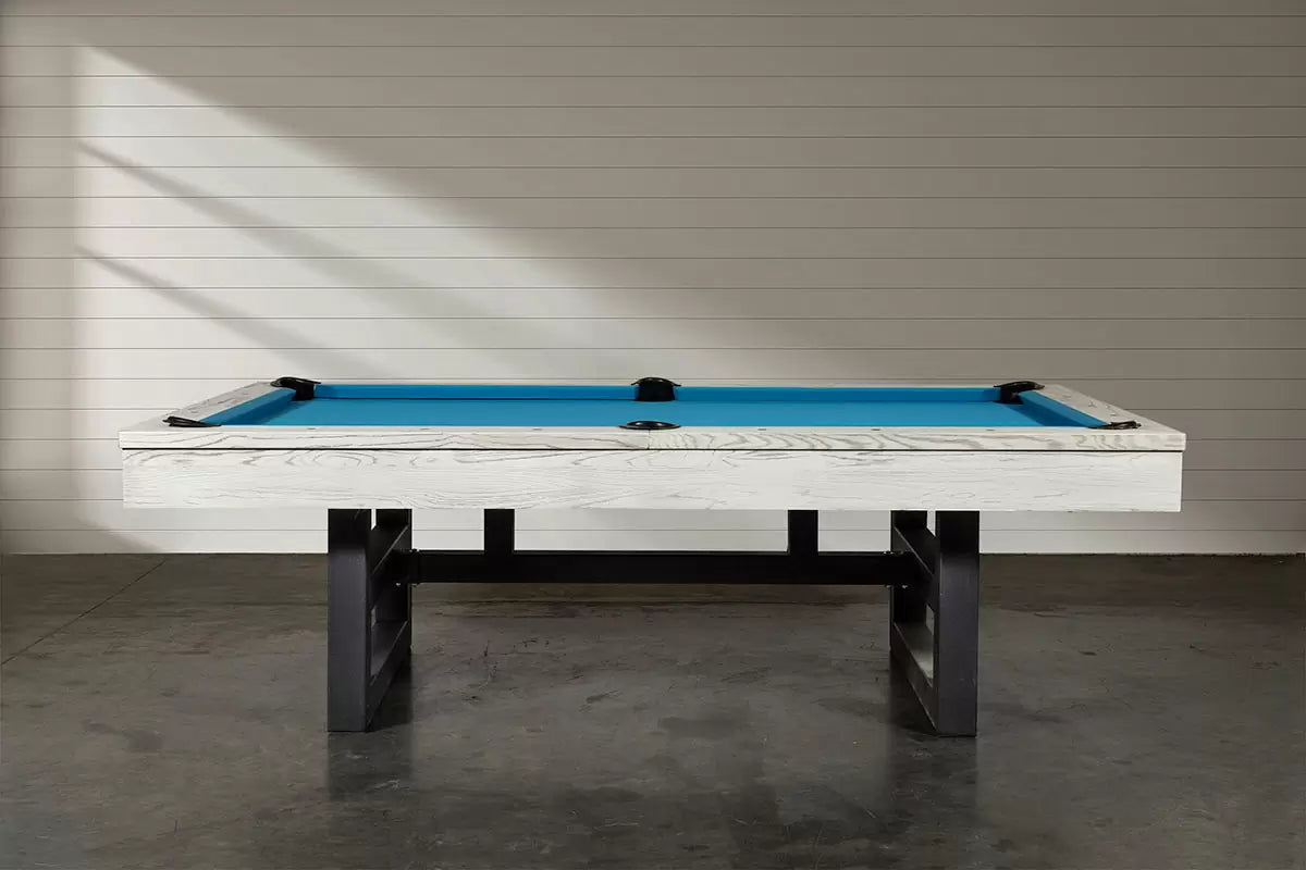 Nixon Mckay Slate Pool Table 8' Slate Pool Table in Whitewash Finish