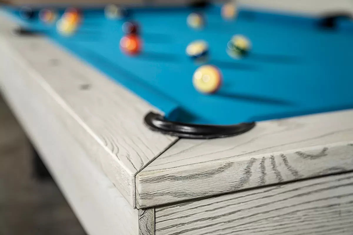 Nixon Mckay Slate Pool Table 8' Slate Pool Table in Whitewash Finish