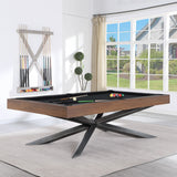 Playcraft Stella 8' Slate Pool Table in Walnut Gray