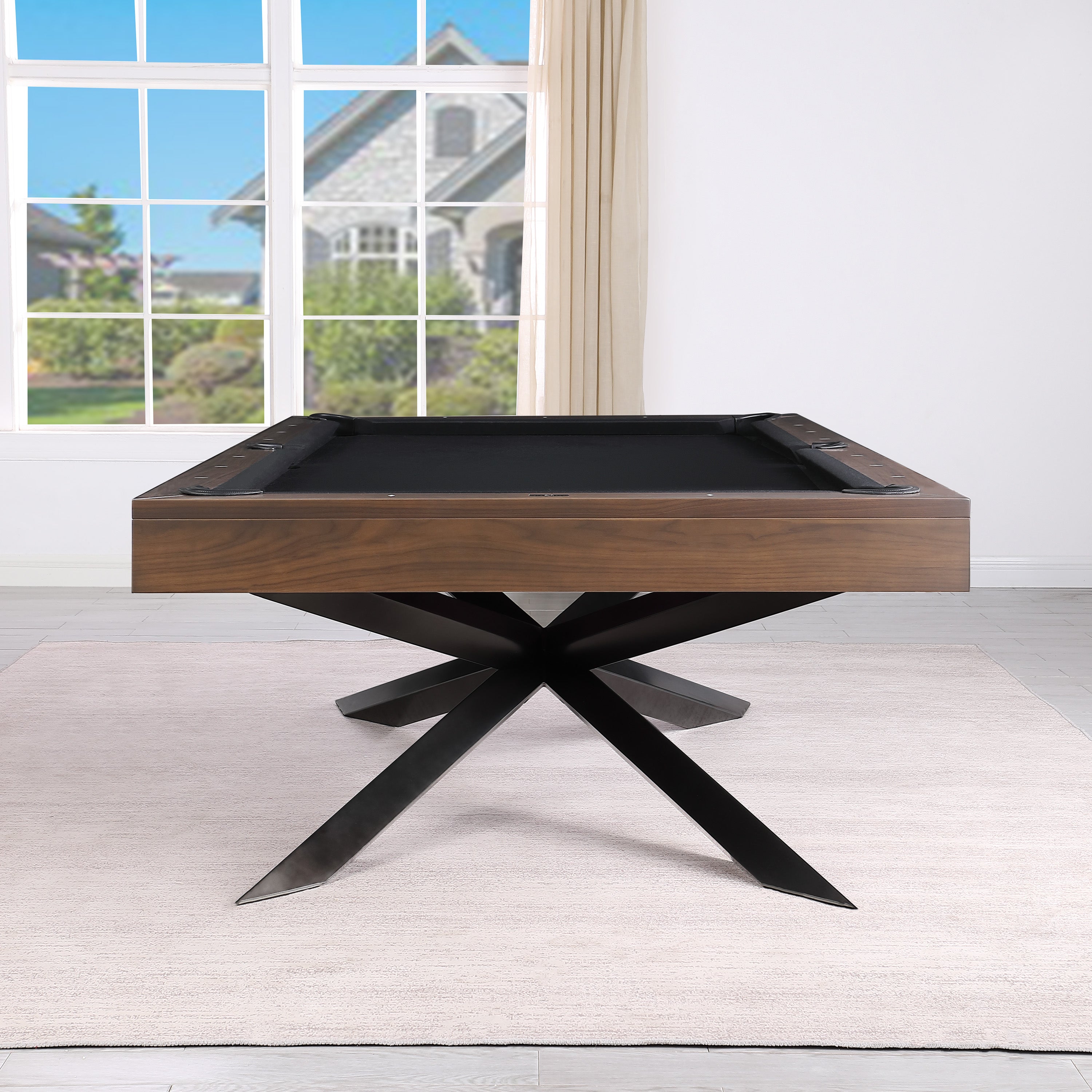 Playcraft Stella 8' Slate Pool Table in Walnut Gray