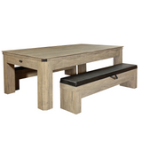 Hathaway Newport 7-ft Pool Table Combo Set w/ Benches in Rustic Grey